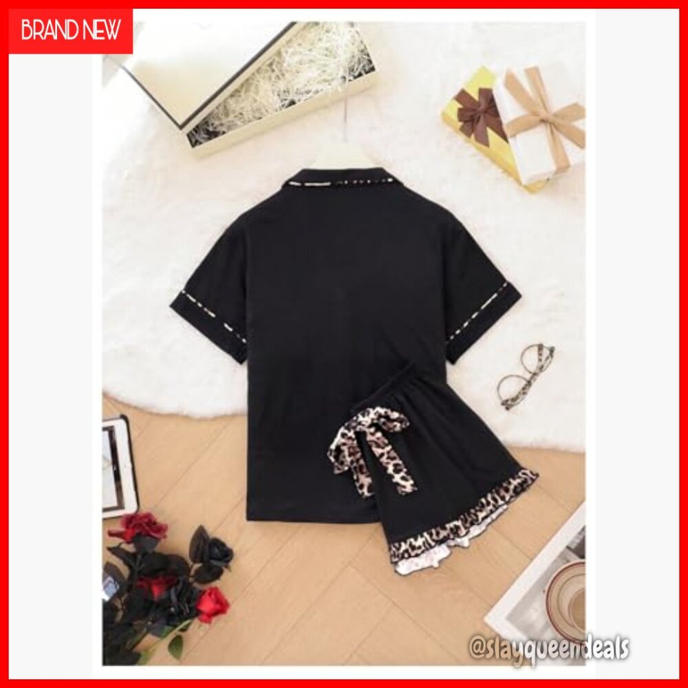 Medium Polyester Pajama Set With Button Front And… - image 2